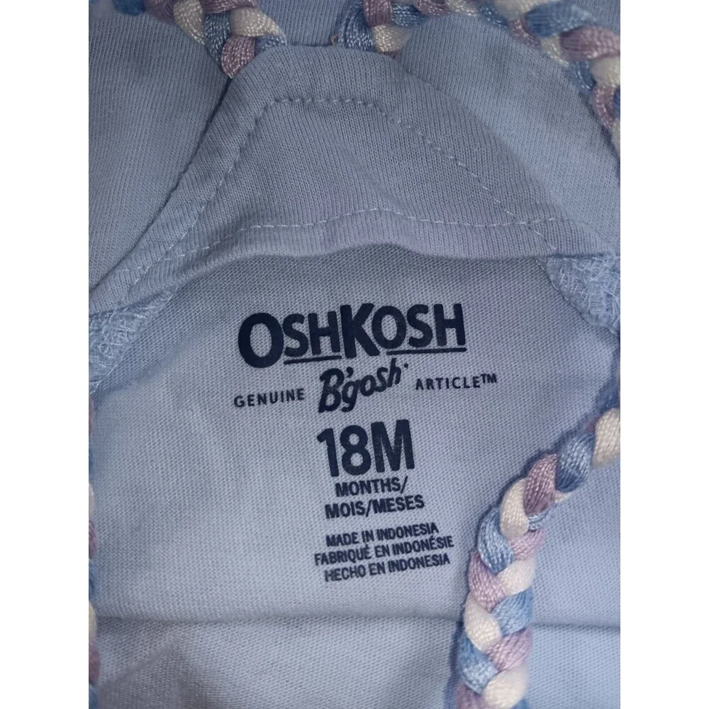 Shirt 18 months Osh Kosh girl Tank Light Blue sleeveless baby
